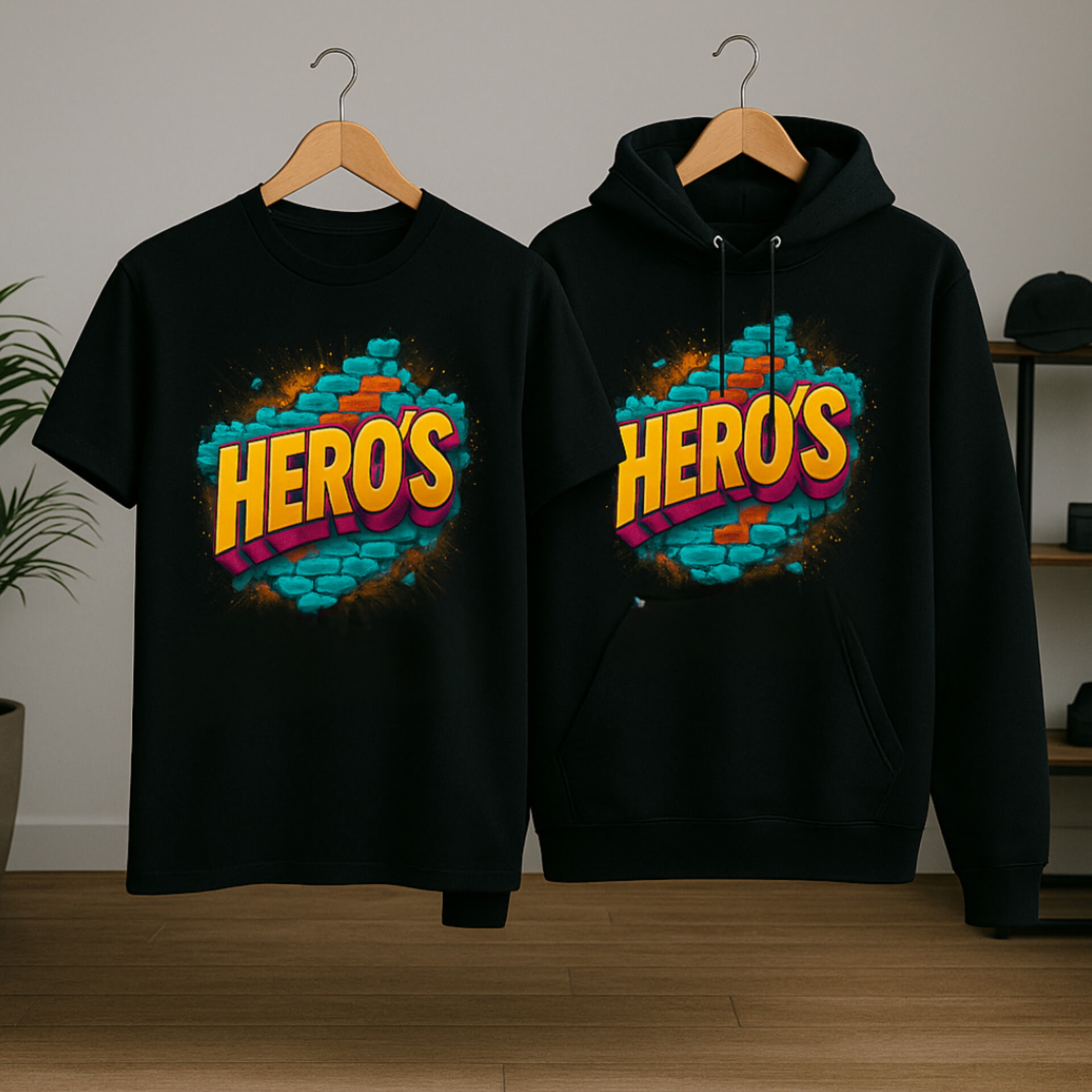 Heroes Classic Black Tee